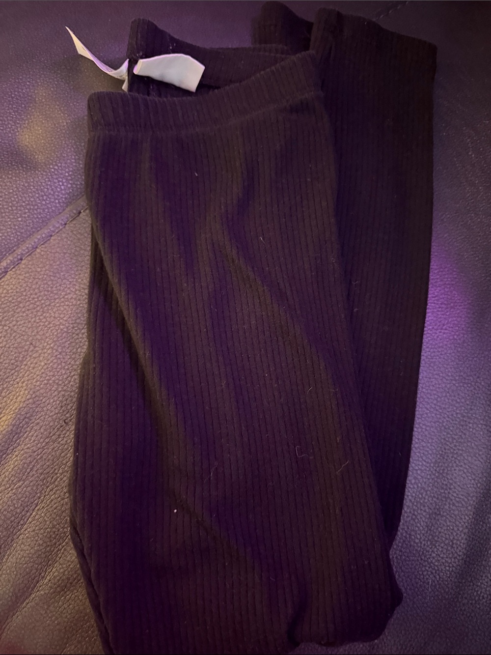 Cat & Jack Black Ribbed Kids Leggings
